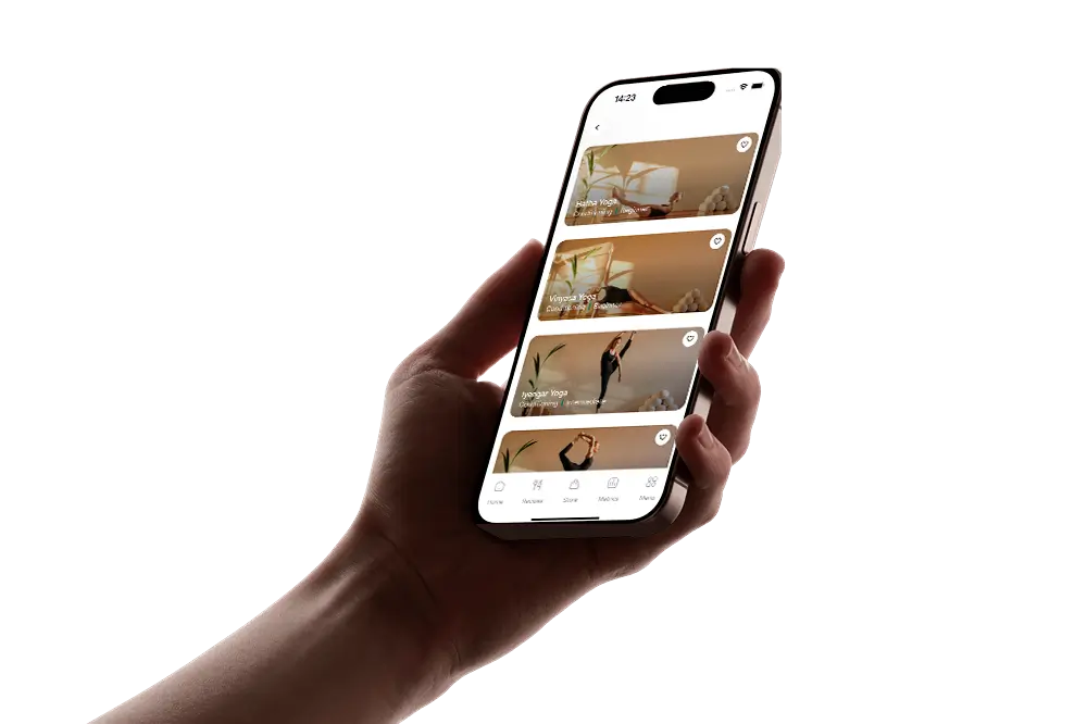 Fitsse app yoga path screen