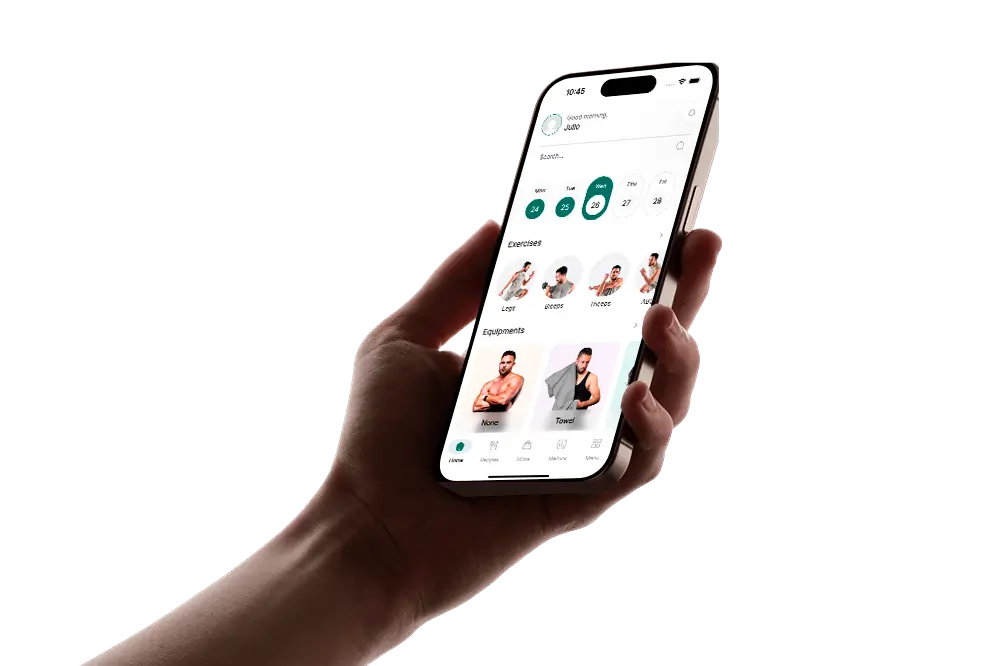 Fitsse app home screen