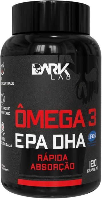 Suplemento Ômega 3 EPA DHA, Dark Lab, 120 Cápsulas